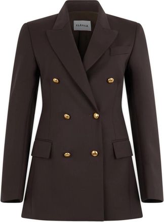 P.A.R.O.S.H. Liliux Jacket Double Breasted - Dames - Blazers - Bruin - XS - Wol - Jassen