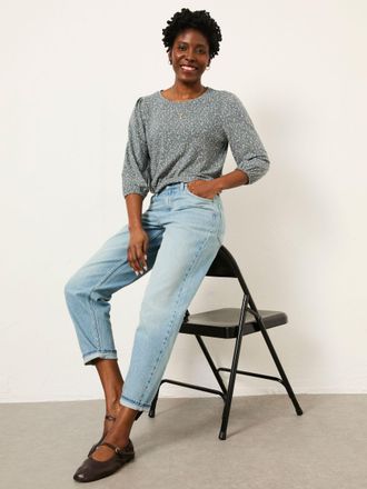 Fat Face FatFace Penny Blue Vintage Ditsy Top