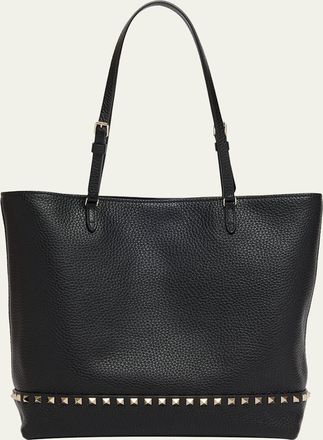 Valentino Garavani Medium Rockstud Grain Leather Tote Bag