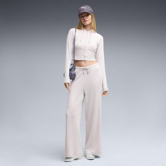 Puma Pantaloni a gamba larga Essentials dal taglio morbido da donna, Accessori, Rosa, XL