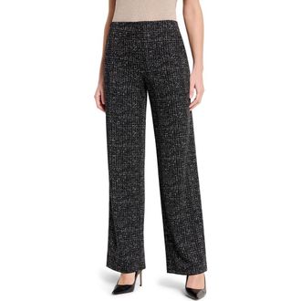 Nic+Zoe Dotty Grid Wide Leg Pants in Black Multi at Nordstrom Rack, Size X-Small