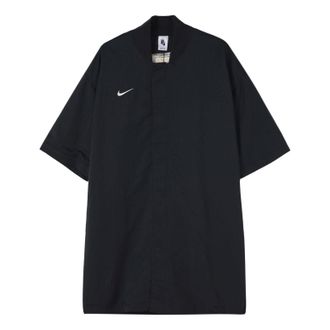 Nike x Fear of God x NBA Crossover Solid Color Loose Short Sleeve Shirt Black CU4686-010