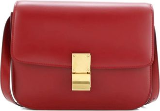 Celine Classic Box Bag Smooth Leather Medium crossbody bag - Rood