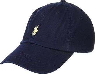 Polo Ralph Lauren Classic Chino Mens Cap Mens Caps Relay Blue/Wicket Yellow, Cotton