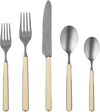 Mepra Fantasia Pewter Flatware Set - 5 Pieces in Sesame at Nordstrom