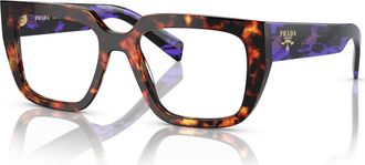 Prada 52mm Irregular optical glasses in Brown Purple at Nordstrom