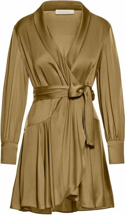 Zimmermann Silk Wrap Mini Dress
