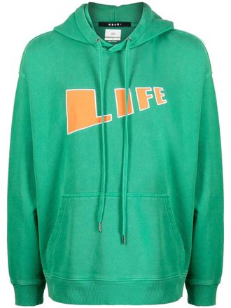 Ksubi Life cotton drawstring hoodie - men - Cotton - S - Green