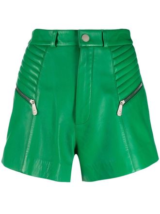 Philipp Plein High waist shorts - Groen