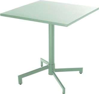 Oviala Mesa cuadrada de jard&iacute;n tipo bistr&oacute; con tapa plegable verde salvia