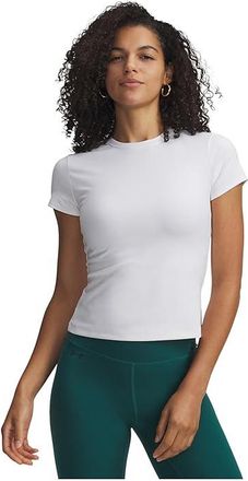 Under Armour Motion Fitted Short Sleeve T-Shirt Womens Workout White/Halo Gray : LG (US 12-14), Polyester