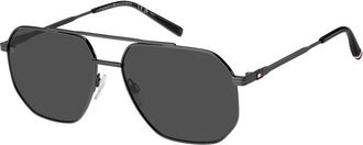 Tommy Hilfiger Zonnebril - Heren - Zonnebrillen - Grijs - 60 MM - Accessoires