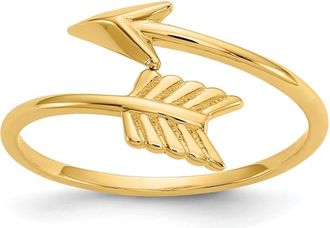 Diamond2Deal 14k Yellow Gold Polished Arrow Ring