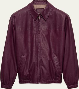 Prada Nappa Leather Zip Jacket