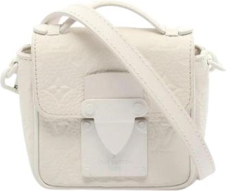 Louis Vuitton Pre-owned Pico S Lock Taurillon Monogram Handtas - Heren - Vintage Mini Tas - Beige - ONE Size - Leer - Vintage