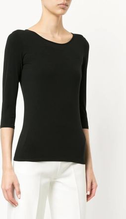Marc Cain T-shirt con maniche a 3/4 - Nero