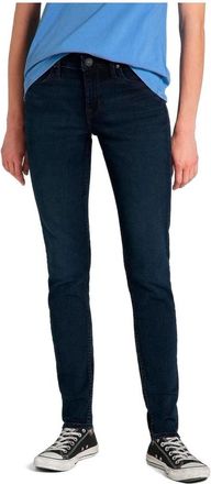 Lee Donkere Wassing Skinny Jeans Ritssluiting - Dames - Skinny Jeans - Blauw - W25 L31 - Katoen - Jeans