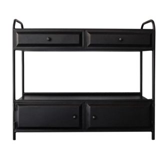 Decoclico Consola 4 cajones de metal negro