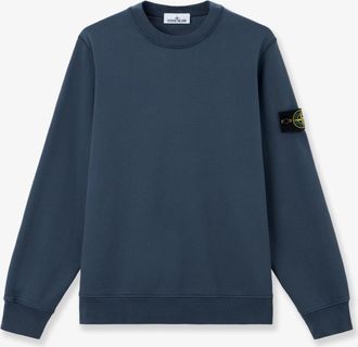 Stone Island Felpa in cotone con patch logo laterale - STONE ISLAND - gender_Man