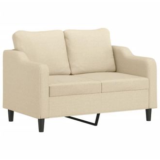 vidaXL Sof&aacute; De 2 Plazas De Tela Color Crema 120 Cm Vidaxl