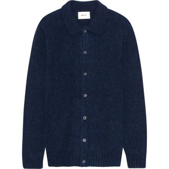 Nn.07 Lee 6598 Merino Wool Blend Cardigan in Navy Blue at Nordstrom Rack, Size X-Large