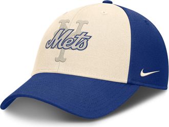 Nike New York Mets Statement Club Nike Mens Dri-FIT MLB Adjustable Hat in Blue | NB110DJINME-CJ5