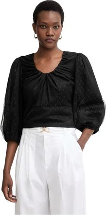 Twinset Dames, Blouses & Shirts, Zwart, Maat: S Katoen