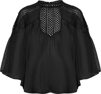 Isabel Marant Parina Top - Dames - Blouses & Shirts - Zwart - Maat: M Linnen