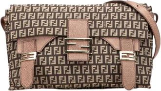 Fendi Pre-owned Cross Body Bags, female, Brown, Size: ONE SIZE Pre-owned Canvas crossbody-bags
