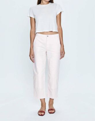 Pistola Denim Ashton Straight Leg Utility Pants In Soft Blush