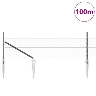 Berkfield Home Hexagon Fence Grey 0.5x100 m Steel
