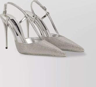 Dolce & Gabbana rhinestone pointed toe slingback pumps