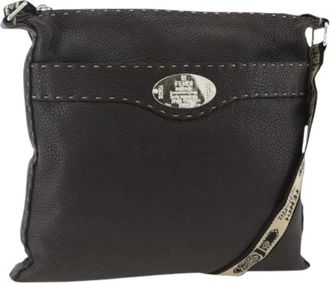 Fendi Pre-owned Vintage Schoudertas - Dames - Vintage Schoudertas - Bruin - ONE Size - Leer - Vintage