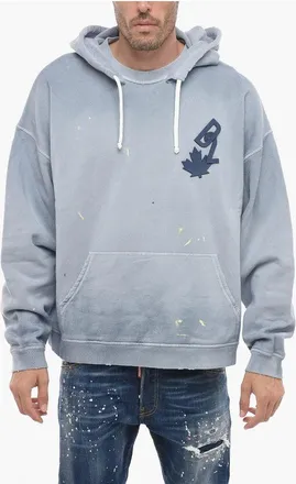 Dsquared2 Hoodie Sweatshirt with Paint Splitter Pattern size Xxl