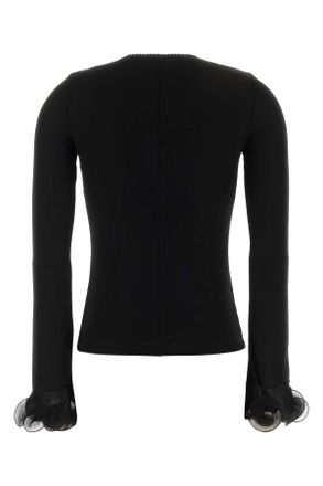 Moschino Womens Black Jersey Top Nero Maglie Sweater