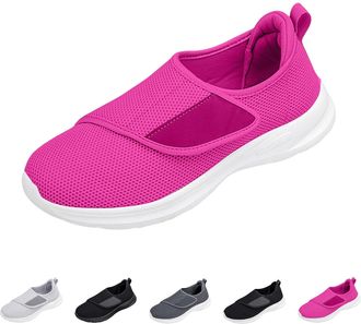 Generic Womens Easy Close Adjustable Orthopedic Shoes Extra Wide Fit Diabetic Shoes Mesh Breathable Soft Sole Sneakers Comfortable Lightweight Non-Slip Walkin