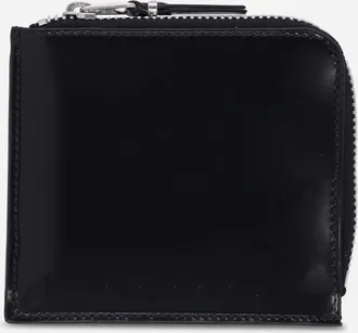 Comme Des Garçons Mirror Inside Zip Around Wallet Black / Silver