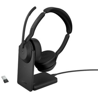 Jabra Evolve2 55 Auriculares Inal&aacute;mbrico Y Al&aacute;mbrico Diadema Oficina/centro De Llamadas Bluetooth Base De Carga Negro