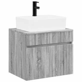 vidaXL Juego De Muebles De Ba&ntilde;o Sonoma Gris Madera De Ingenier&iacute;a Vidaxl