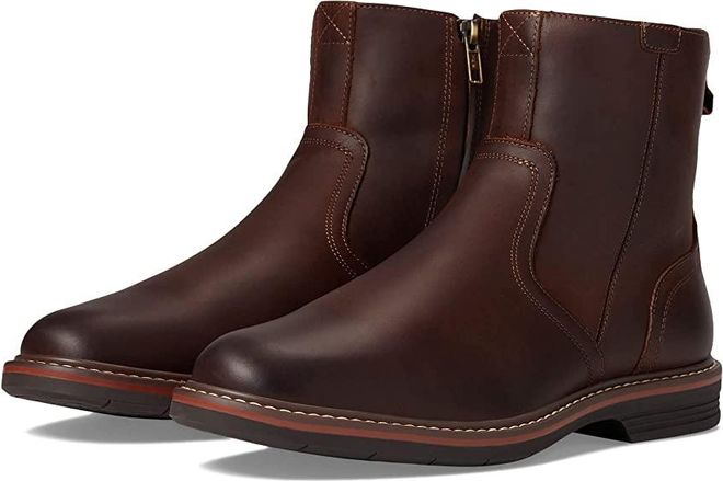 Florsheim Norwalk Side Zip Boots Mens Shoes Brown Crazy  display picture 2