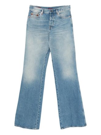 Gucci Light Blue Cotton Flared Jeans