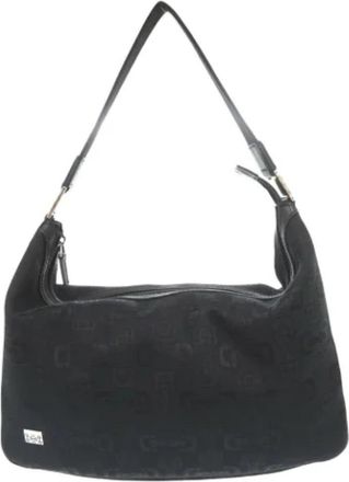 Gucci Pre-owned Canvas gucci-bags - Dames - Vintage Schoudertas - Zwart - ONE Size - Vintage