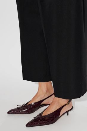 Jacquemus Cubisto Leather Heeled Shoes, Womens, Burgundy
