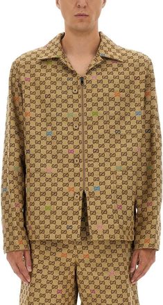 Gucci Fabric Jacket Gg-Uomo
