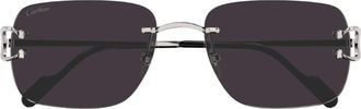 Cartier Cartier Ct0330s Décor C De Cartier 001 Silver Grey Sunglasses