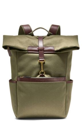 Cole Haan Judson Brushed Twill Backpack in Olive Green/Ch Madiera at Nordstrom