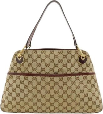 Gucci Pre-owned Shoulder Bags, female, Beige, Size: ONE SIZE Pre-owned Vintage Shoulder Bag
