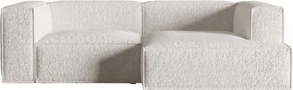 MICADONI Modulares 3-Sitzer Design Ecksofa Nuria mit Eckteil rechts - Bouclé
