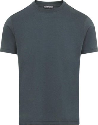 Tom Ford Lyocell Katoen Ronde Hals T-shirt - Heren - T-shirts - Groen - XL - Katoen - Tops