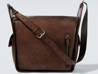 Berluti P&eacute;riple Scritto Venezia leather shoulder bag